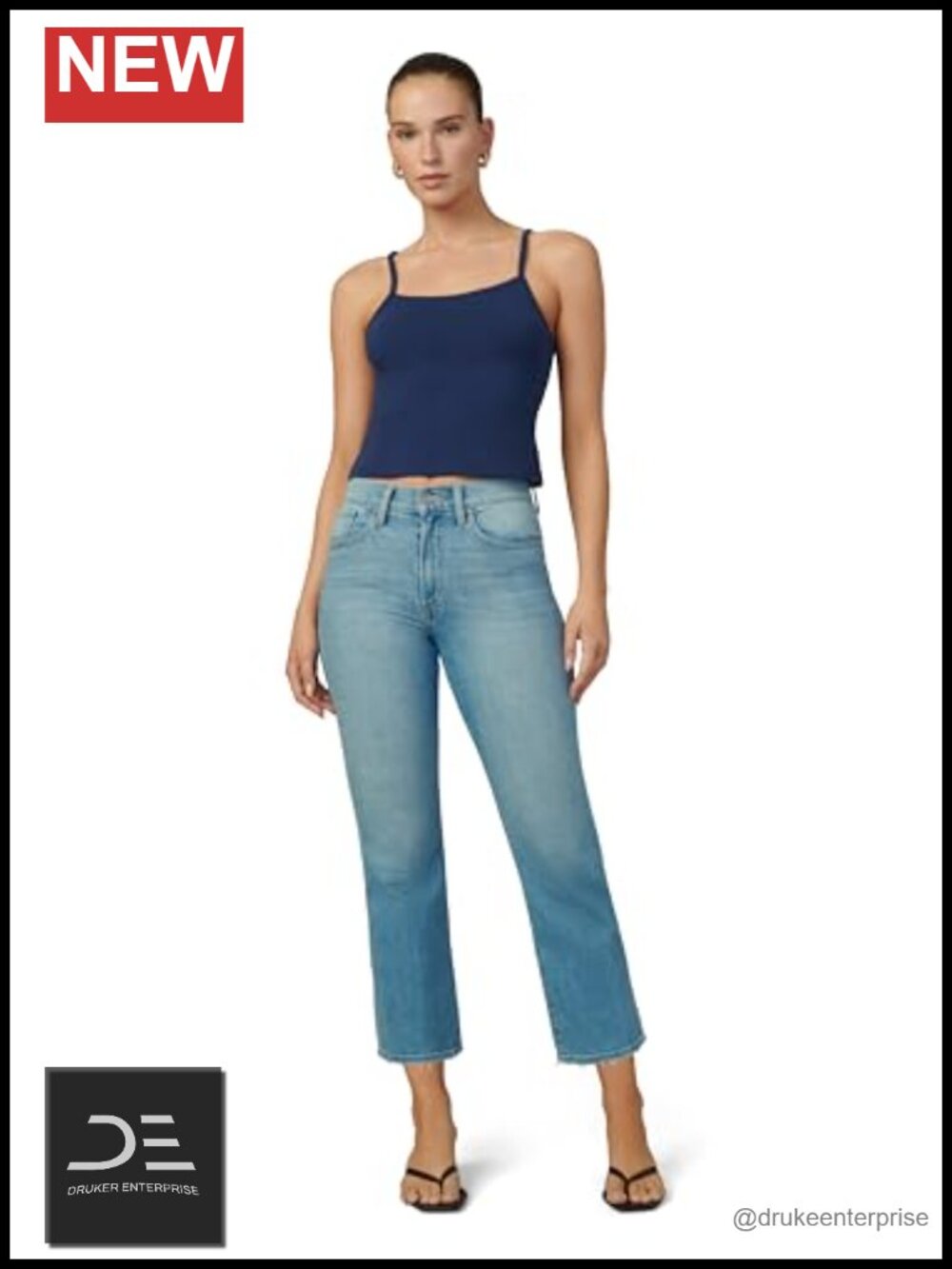 High Rise Cropped Bootcut Jeans with Razor Hem - Picture 5 of 6